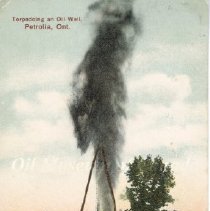 Torpedoing an oil well, Petrolia